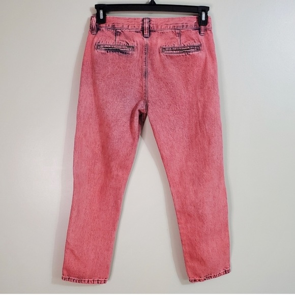 Current/Elliot The Confidant Stonewash Acid Pink Cropped Trouser Jeans Size 25 - Picture 5 of 8